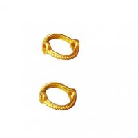 Zinc Alloy Frame Bead gold color plated DIY golden nickel lead & cadmium free Sold By PC