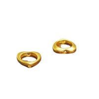 Zinc Alloy Frame Bead Heart gold color plated DIY golden nickel lead & cadmium free Sold By PC