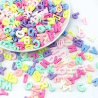 Alphabet Acrylic Beads Resin DIY & enamel mixed colors 10mm Approx Sold By Bag