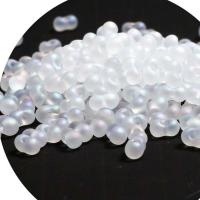 Japanske Glass Seed Beads, Seedbead, Peanut, forgyldt, du kan DIY & forskellige stilarter for valg, hvid, 2.50x4.50mm, 10G/Bag, Solgt af Bag