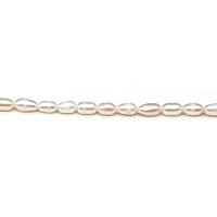 Cultured Rice Freshwater Pearl Beads DIY white 3-3.5mm Approx Sold Per Approx 9.37 Inch Strand