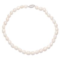 Collar de Perlas Natural de Freshwater, Perlas cultivadas de agua dulce, para mujer, más colores para la opción, 10-11mm, longitud aproximado 17.71 Inch, Vendido por UD