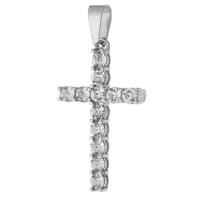 Stainless Steel Cross Pendants 316 Stainless Steel polished fashion jewelry & DIY & Unisex & with rhinestone original color Approx 4.5mm Sold By Lot