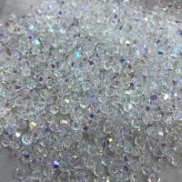 Doppelkegel Kristallperlen, Tschechische Crytal, poliert, DIY & verschiedene Größen vorhanden, weiß, Länge 38 cm, verkauft von Tasche