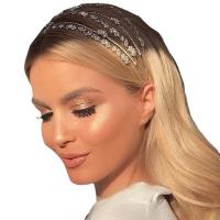 Hair Bands Zinc Alloy with Cubic Zirconia plated fashion jewelry & multilayer & for woman & with rhinestone Sold By PC