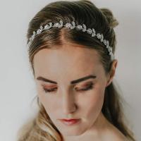 Haarbanden, Zinc Alloy, met Bergkristal, plated, mode sieraden & voor vrouw & met strass, meer kleuren voor de keuze, 400x20mm, Verkocht door PC