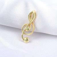Brass Pendant Findings Music Note real gold plated DIY nickel lead & cadmium free 5-20mm Approx Sold By Bag