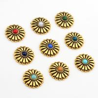 Fashion Decoration Flowers Zinc Alloy with Resin Daisy antique gold color plated DIY nickel lead & cadmium free 19mm Approx Sold By Bag