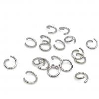Stainless Steel Open ring, 304 rostfritt stål, anti-slirning & DIY & maskinpolering & olika storlek för val, ursprungliga färgen, 1000PC/Bag, Säljs av Bag