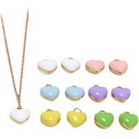 Zinc Alloy Heart Pendants gold color plated DIY & enamel nickel lead & cadmium free Sold By PC