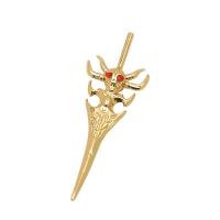 Brass Stick Pin plated DIY & micro pave cubic zirconia & enamel nickel lead & cadmium free Sold By Strand