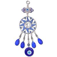 Fashion Dream Catcher Zinc Alloy with Crystal & Glass enamel & hollow blue 320mm Sold By PC