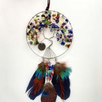 Fashion Dream Catcher Iron with Natural Stone & Feather handmade for home and office nickel lead & cadmium free 100mm Length Approx 20-25 cm Sold By PC