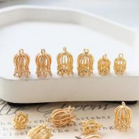 Brass Cage Pendant Bail gold color plated DIY nickel lead & cadmium free Sold By PC