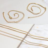 Латунь ожерелье цепь, плакирован золотом, DIY & разные стили для выбора, Золотой, не содержит никель, свинец, продается PC