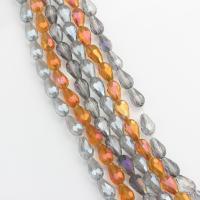 Teardrop Krystal perler, poleret, du kan DIY & facetteret, flere farver til valg, 10x15mm, Solgt af PC