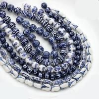 Udskrivning af porcelæn perler, poleret, du kan DIY & forskellige stilarter for valg, flere farver til valg, Ca. 100pc'er/Bag, Solgt af Bag