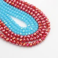Rondelle Crystal korálky, Krystal, lesklý, DIY & tváří, více barev na výběr, 5mm, Cca 90PC/Strand, Prodáno By Strand