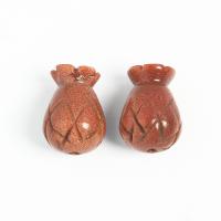 Natural Goldstone Beads Money Bag DIY red Sold By PC