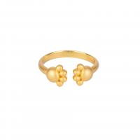 Solidny srebrny pierścień, 925 Srebro, Platerowane w kolorze złota, Regulowane & dla kobiety, złoto, sprzedane przez PC
