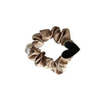 Hair Scrunchies Cloth with Plastic Pearl handmade for woman 110mm Sold By PC