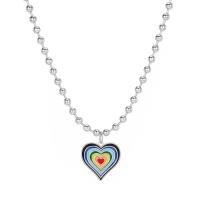 Zink Alloy tröja kedja halsband, Hjärta, mode smycken & Unisex, 27x28mm, Längd 51.5 cm, Säljs av PC
