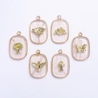 Quartz Gemstone Pendants Rose Quartz with Brass Rectangle gold color plated Unisex pink Sold By PC
