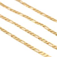Brass Figaro Chain 14K gold plated DIY nickel lead & cadmium free 5mm Sold By m