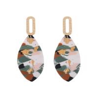 Polymer Clay Earring with Zinc Alloy fashion jewelry & for woman Sold By Pair