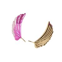 Brass Beads Setting Wing Shape plated DIY & enamel nickel lead & cadmium free Sold By Pair