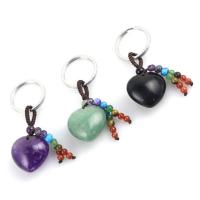 Bag Purse Charms Keyrings Keychains Zinc Alloy with Gemstone Heart nickel lead & cadmium free 25*25*15mm 25mm Sold By PC