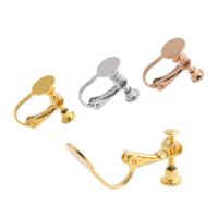 Brass Clip On Earring Finding plated DIY Sold By Lot