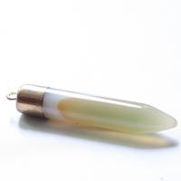 Agate Jewelry Pendants with Brass Conical gold color plated Unisex Sold By PC