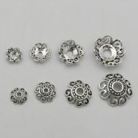 925 Sterling Silver Χάντρα Cap, Λουλούδι, DIY & απομίμηση Ταϊλάνδη Silver & διαφορετικό μέγεθος για την επιλογή, ασήμι, Sold Με PC
