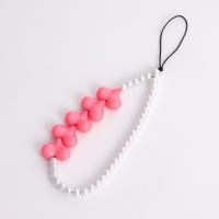 Acrylic Cellphone Lanyard Heart for woman mixed colors Length 18 cm Sold By PC