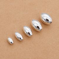 925 Sterling Sølv Bead, Olive, du kan DIY & forskellig størrelse for valg, sølv, Solgt af PC