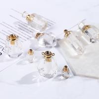 Clear Quartz Perfume Bottle Pendant Unisex & 1/1 loop Sold By PC