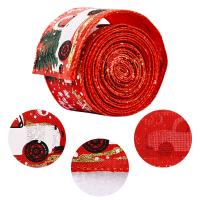 Rubans de Noël, tissu, impression, durable & Bijoux de Noël, plus de couleurs à choisir, 5m/bobine, Vendu par bobine
