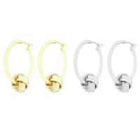 Brass Hoop Earring real gold plated fashion jewelry & for woman 30mm Sold By Pair