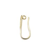 Brass Hoop Earring Components 14K gold plated DIY 19mm Sold By Pair