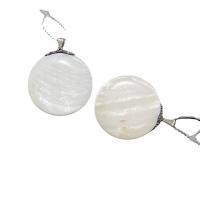 Shell Pendants Freshwater Shell Round fashion jewelry & DIY white 40mm Sold By PC