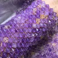 Granos de la joyería de cuarzo natural, Ametrino, pulido, Bricolaje & facetas, Púrpura, 8x8mm, longitud 38 cm, Vendido por UD