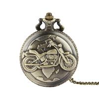Pocket Watch Zinc Alloy with Plastic Chinese watch movement waterproofless & Unisex plated Approx 16.92 Inch Sold By Lot