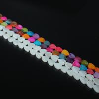 Prirodni boji Shell perle, Slatkovodni Shell, Srce, možete DIY & različite veličine za izbor, više boja za izbor, Dužina 38 cm, Prodano By PC