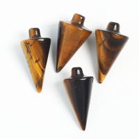 Natural Tiger Eye Pendants Conical Unisex Sold By PC