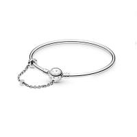 European Bracelet Chain, 925 sterling zilver, met Cubic Zirconia, verschillende lengte voor keuze & verschillende stijlen voor de keuze & voor vrouw, meer kleuren voor de keuze, Verkocht door PC