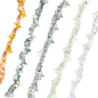 Krystalperler, Krystal, Stjerne, forgyldt, du kan DIY & forskellig størrelse for valg, flere farver til valg, Solgt Per 22 inch Strand