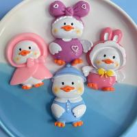 Mobile Phone DIY Decoration Resin Duck hand drawing multi-colored Sold By Lot