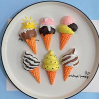 Mobile Phone DIY Decoration Resin Ice Cream hand drawing multi-colored Sold By Lot