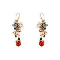 Agate Earring with Zinc Alloy plated fashion jewelry & for woman 58mm Sold By Pair